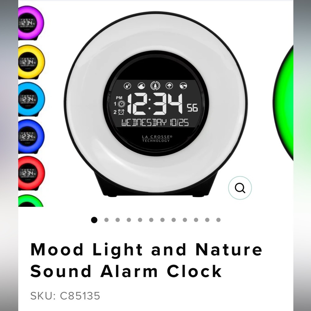 LaCrosse Black and White Digital Clock
